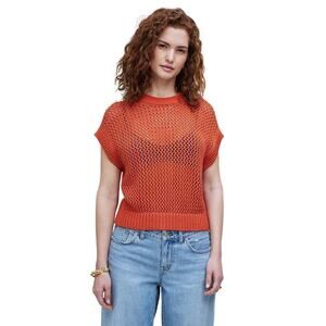 Madewell Women's Open-Stitch Sweater Tee Dark Copper XS